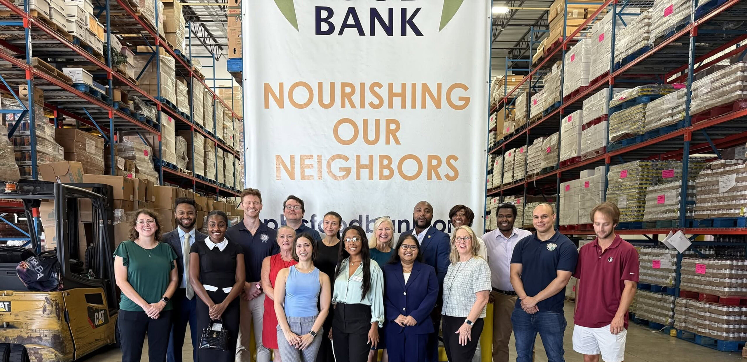 Food Bank employees in the warehouse