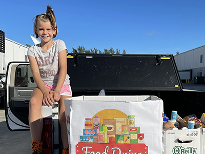 5th Grader Helping Fight Hunger in PBC